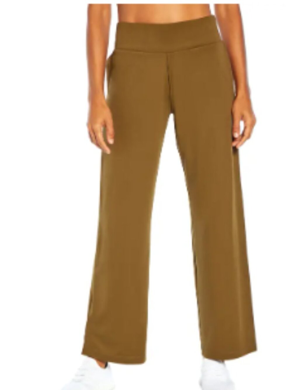 Marina Balance Collection Olive Green Knit Wide Leg Pants